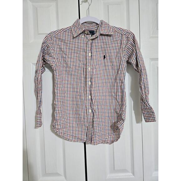 Ralph Lauren small (8) boys plaid button up long sleeve shirt - Picture 1 of 7